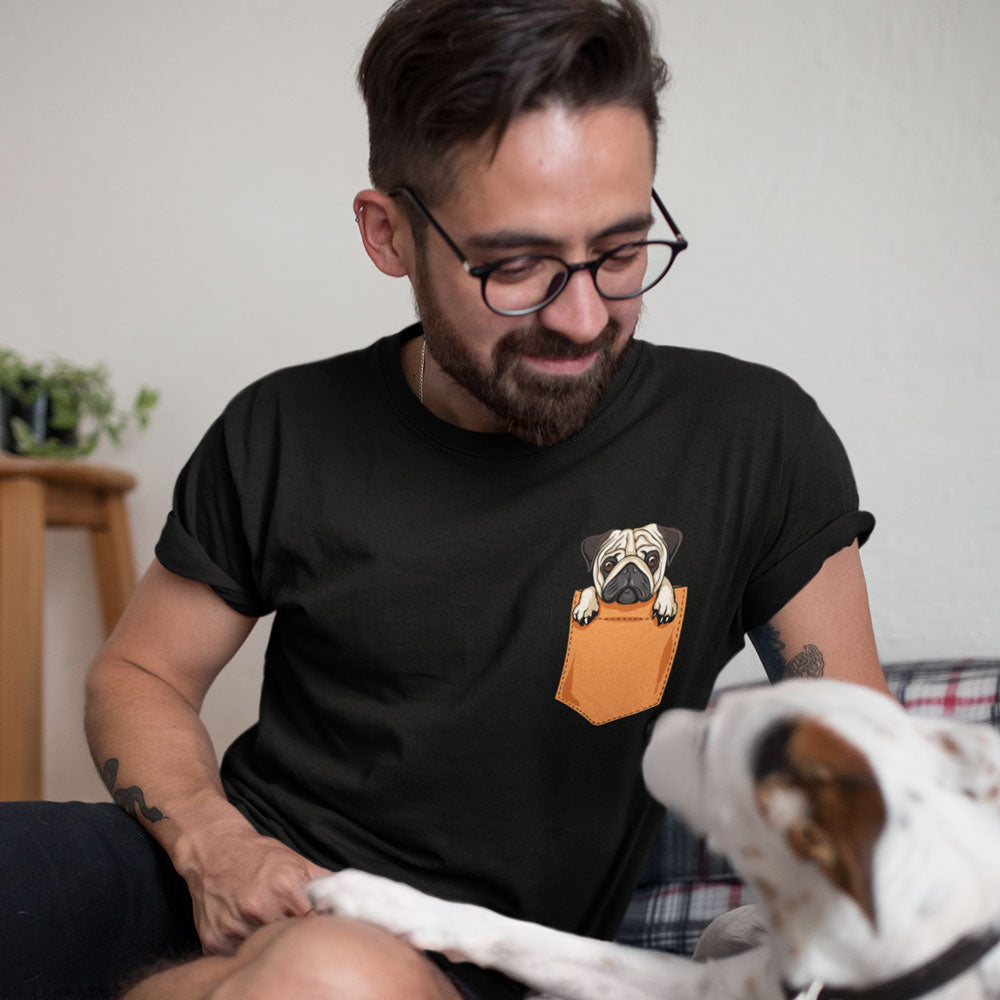 T-shirt Pug Pocket