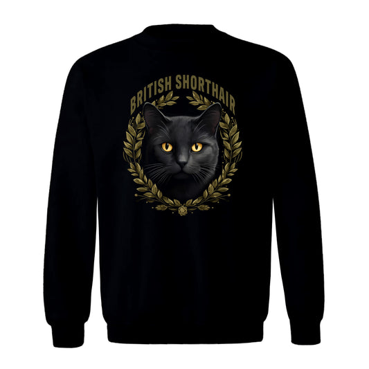 Sweatshirt British Shorthair Cat black