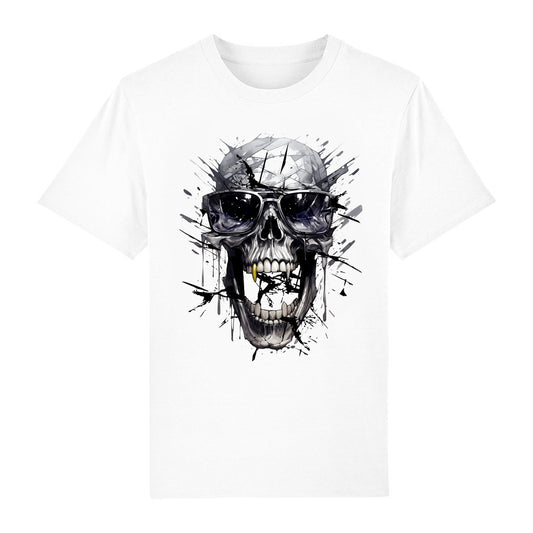 T-Shirt Night Skull weiß