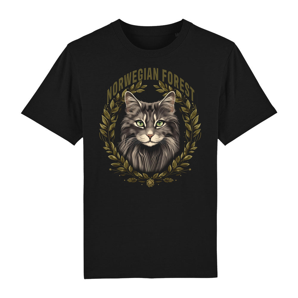 T-Shirt Norweign Forest Cat black